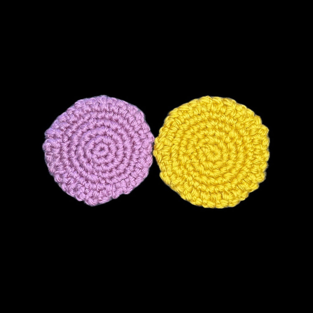 Upcycled Crochet Coasters - COSMO & WANDA SET