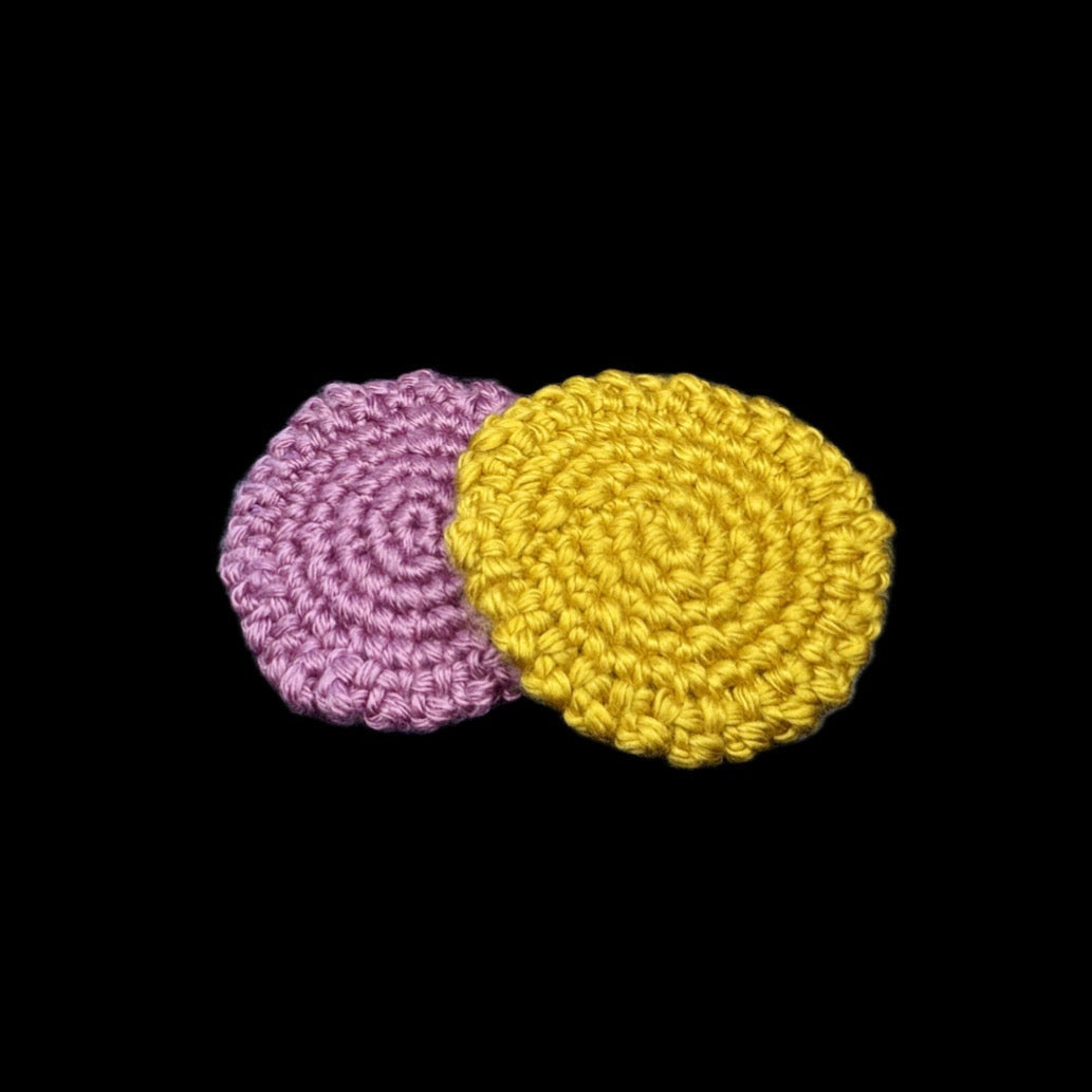 Upcycled Crochet Coasters - COSMO & WANDA SET