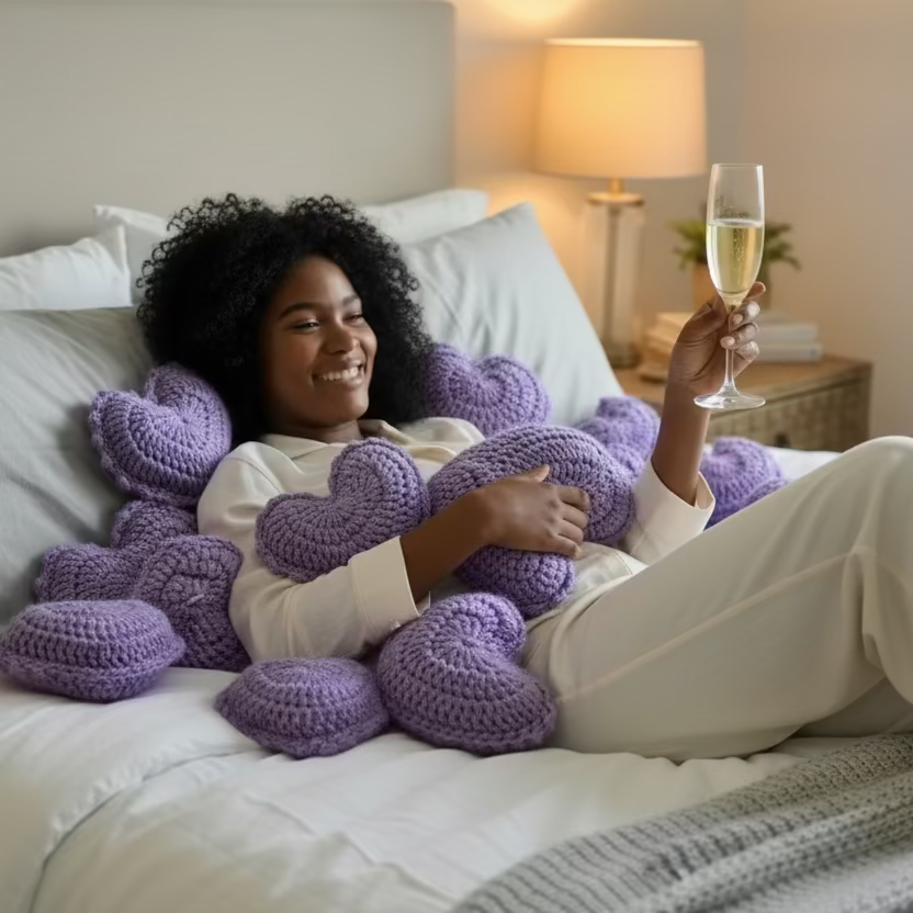 Mini Heart Pillow - LAVENDER