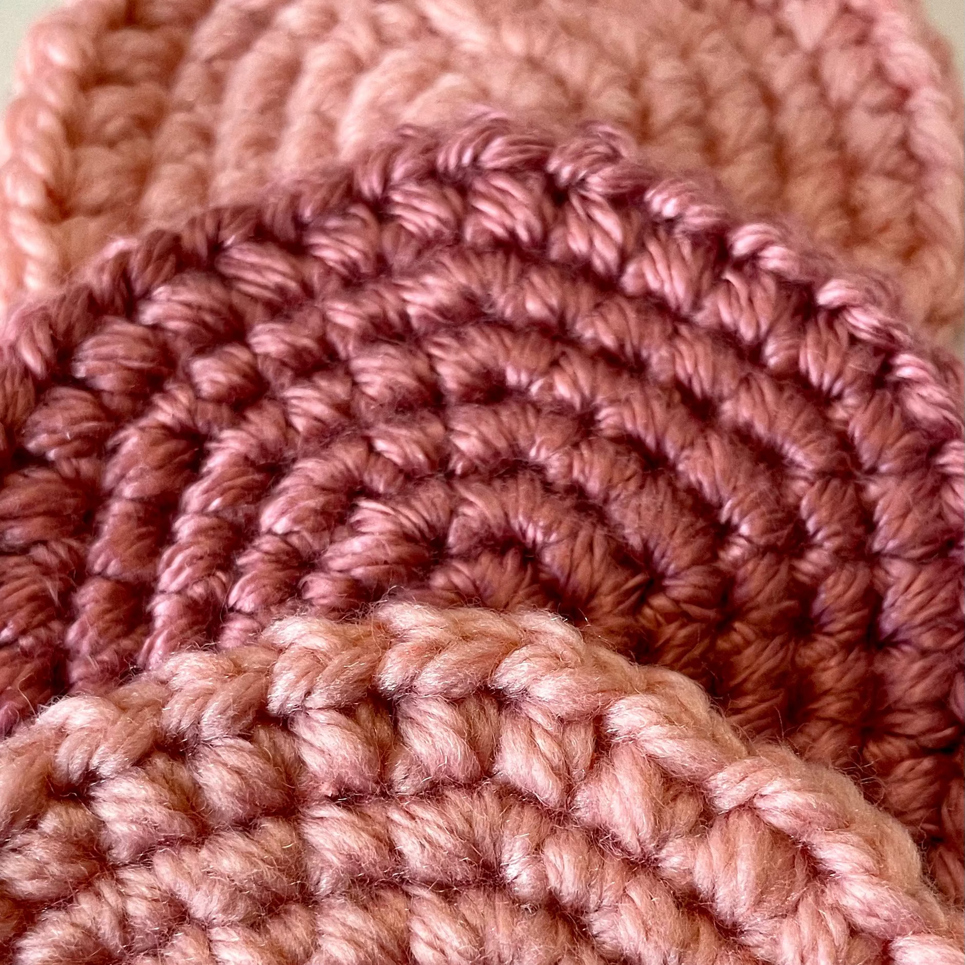 Everyday Crochet Coaster Set - BLUSH & CRUSH